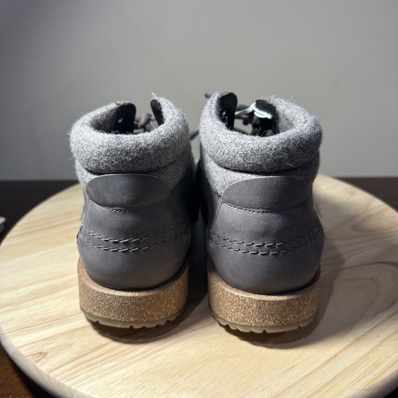 Birkenstock Honnef High Nubuck Leather Oiled Gray Taupe Unisex Ankle Boots - Picture 4 of 5